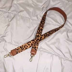 Madewell Leopard Calf Hair Crossbody Strap